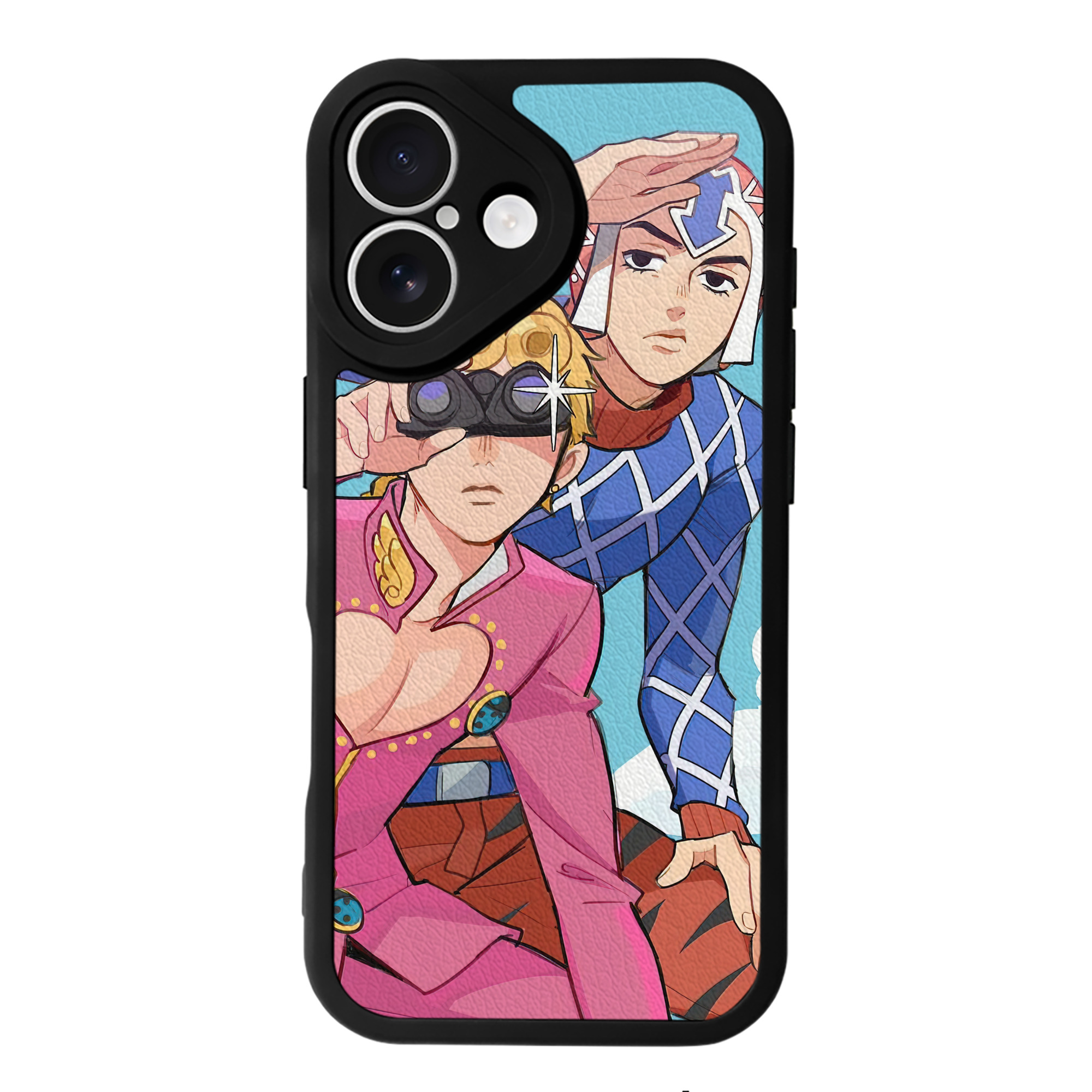 （画像用） ジョジョの奇妙な冒険 JoJo's Bizarre Adventure 【iPhone 16シリーズ対応】シリコンスマホケース（レザー調） 材質：シリコン